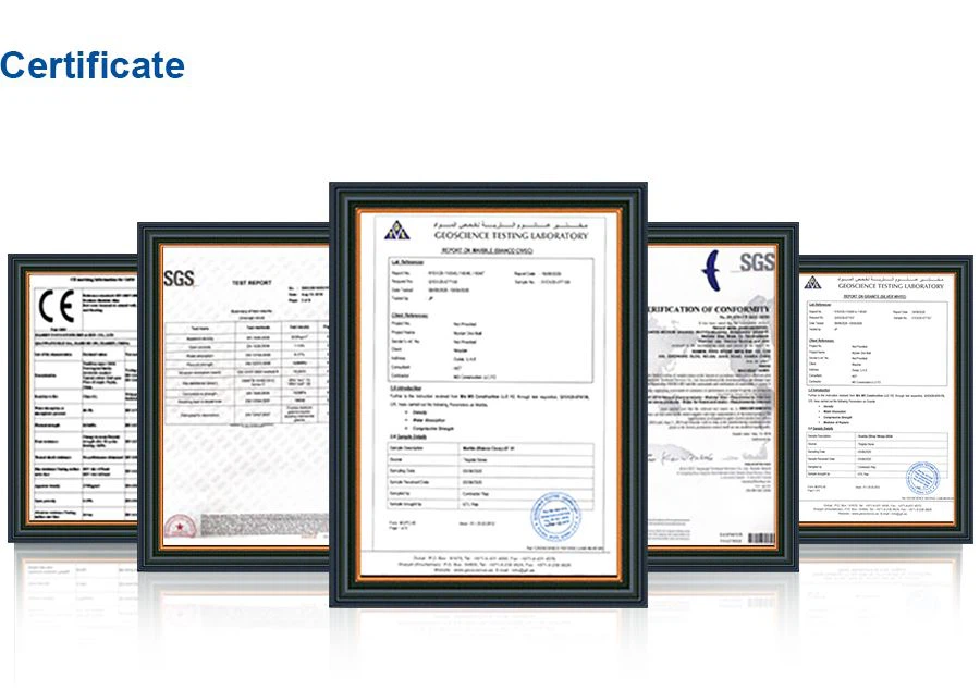 Certificate of sandstone Certificate of sandstone