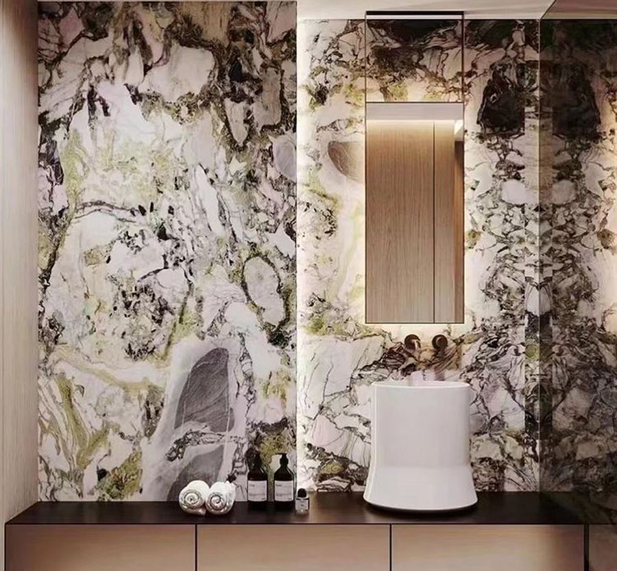 Ice Jade Marble Wall Project