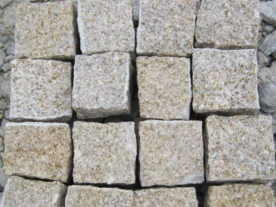 Giallo Yellow Granite G682 Cube Stone Natural Split Surface