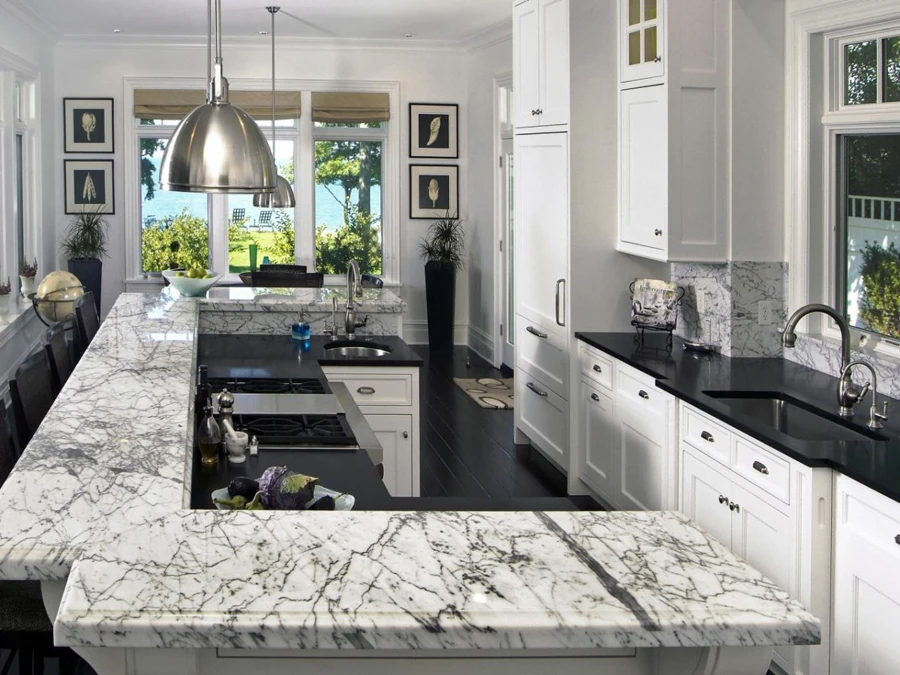 White Marble Kitchen Countertop White Marble Kitchen Countertop