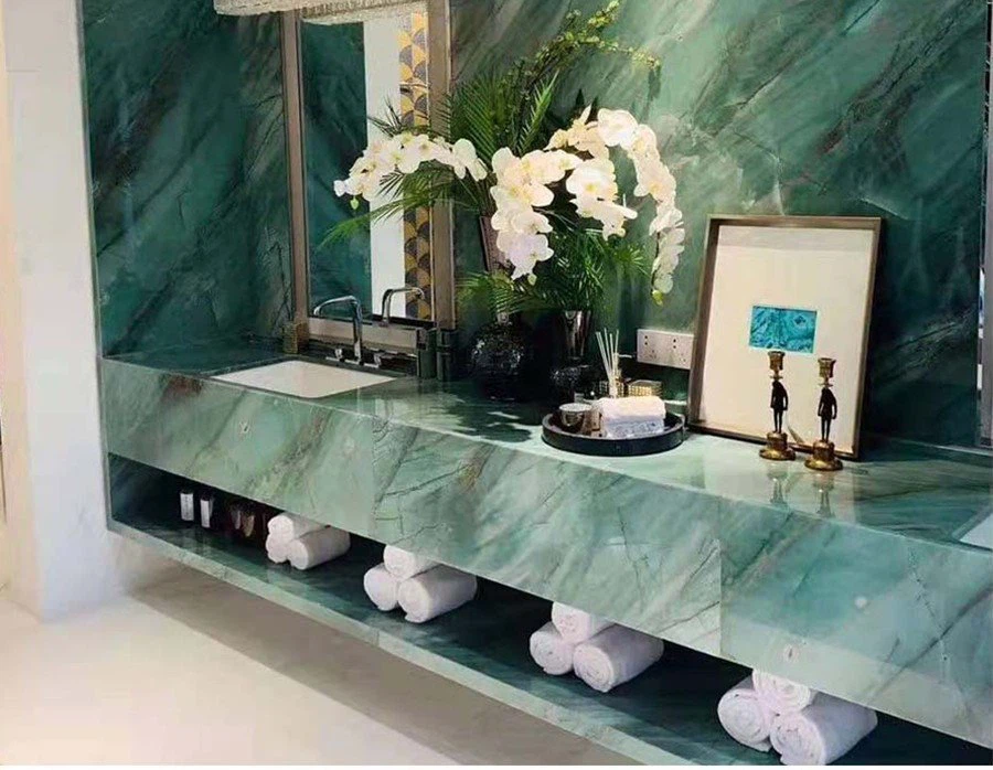 Emerald Green Quartzite Vanity Emerald Green Quartzite Vanity