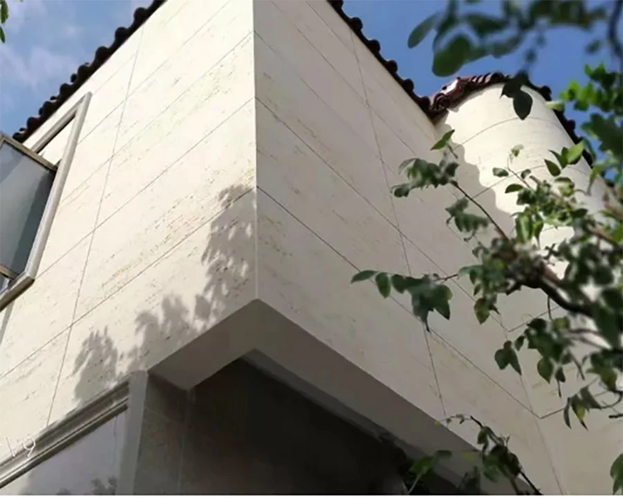 MCM Flexible Tile White Travertine Exterior MCM Flexible Tile White Travertine Exterior