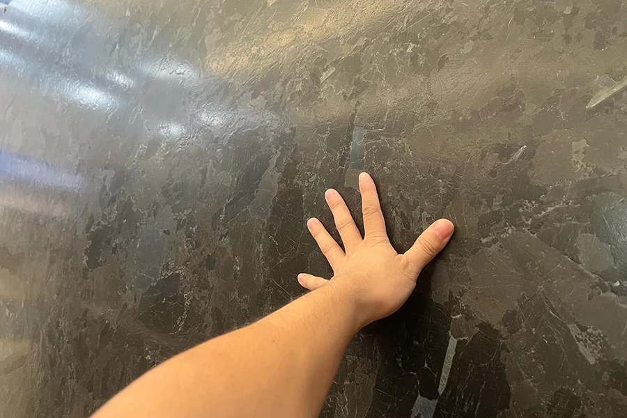 Antique Brown Granite Leathered Surface Touch and Feel
