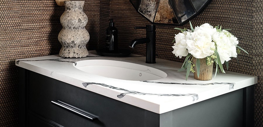 Calacatta Laza Night Quartz Vanity Calacatta Laza Night Quartz Vanity
