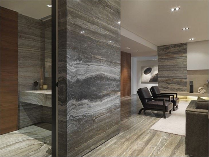 Dark Silver Travertine For Floor and Wall