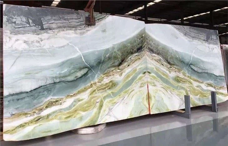 Dreaming Green Marble Bookmatched Slab4