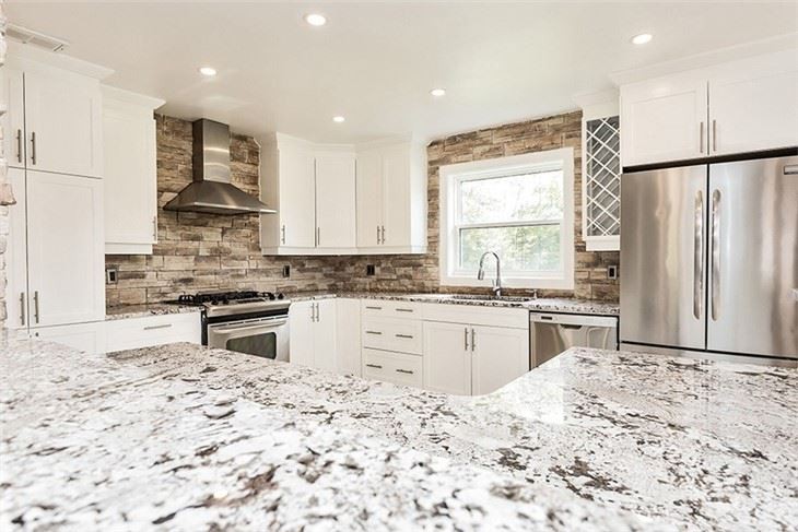 Everest White Granite Kitchen