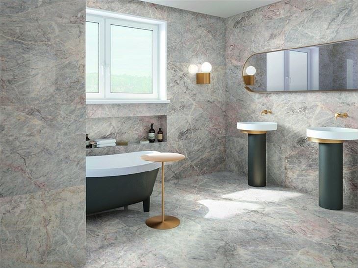 Fior di Pesco Carnico Marble Bathroom
