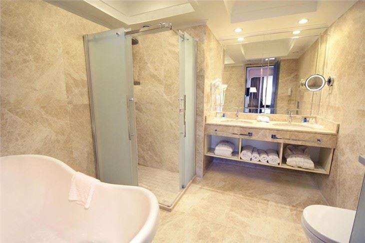 Patara Beige Marble Bathroom