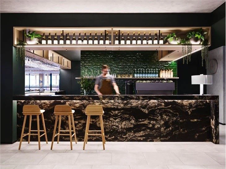 Titanium Black Granite For Bar Table