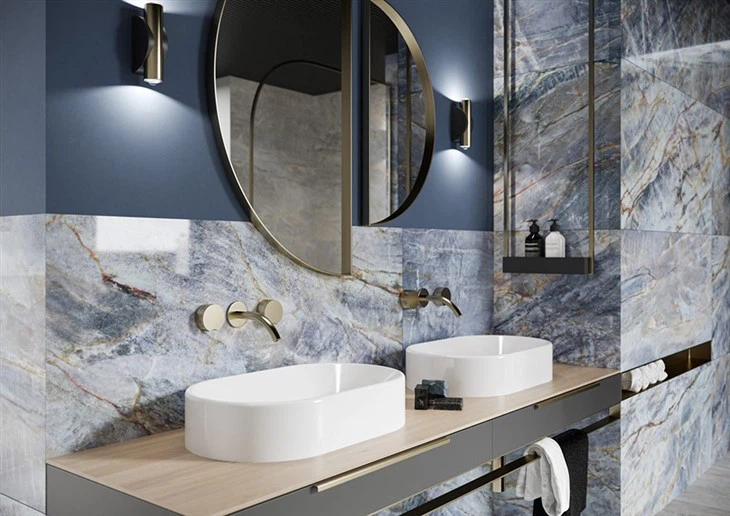 Brazilian Quartzite Blue Bathroom 2