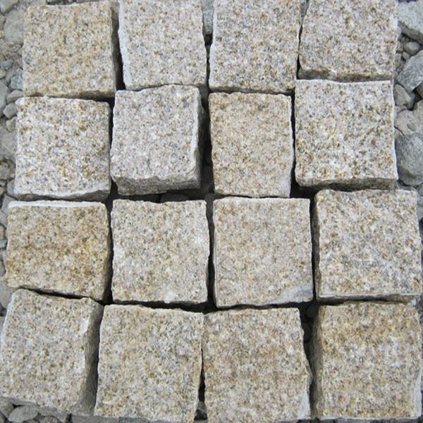 Sunset Gold Granite Paver of Cube Stone Natural Split