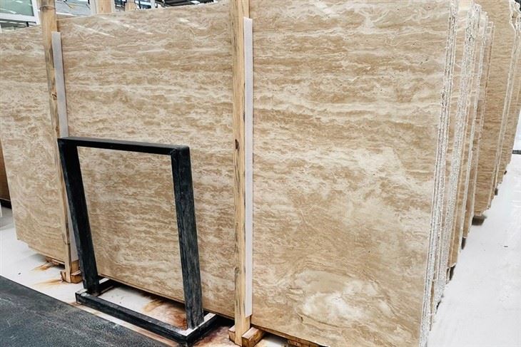 Beige Travertine Marble Slab Factory