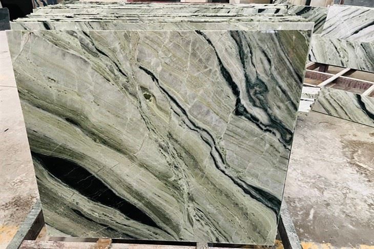 Camellia Green Marble Tile