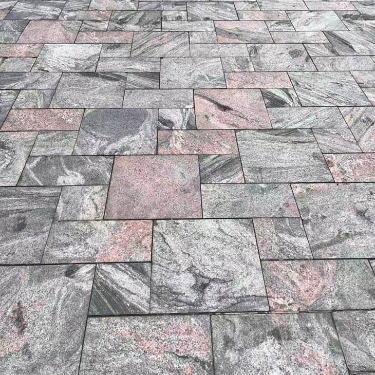 Kinawa Rose Granite Tile Waterjet