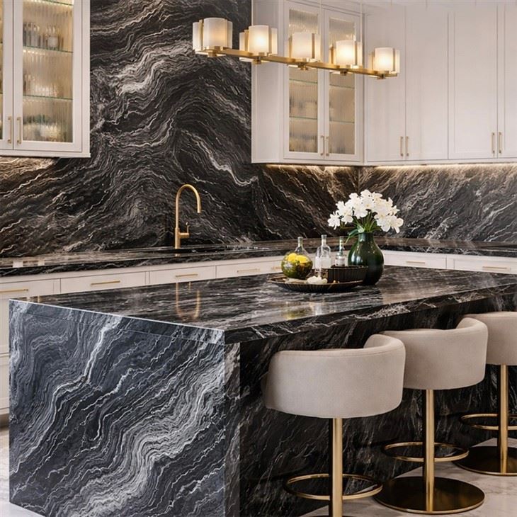 Mercury Black Granite Countertops