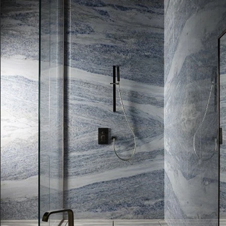 Blue Calcite Marble Bathroom Blue Calcite Marble Bathroom