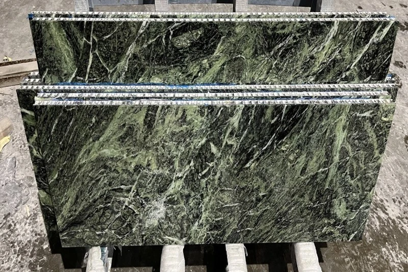 Verde Aver Marble Laminated Aluminum Honeycomb Panel Verde Aver Marble Laminated Aluminum Honeycomb Panel