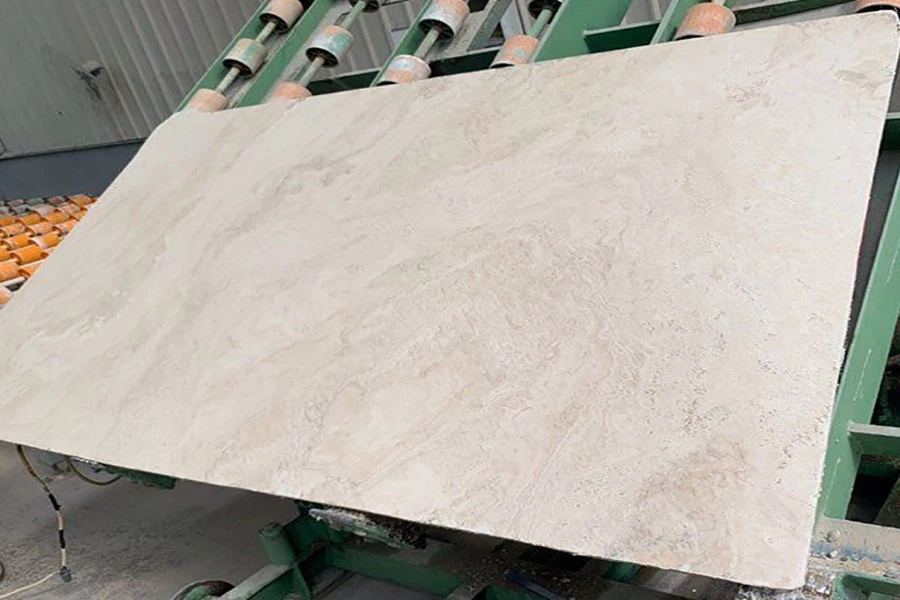 White Travertine Marble Slab Cross Cut White Travertine Marble Slab Cross Cut