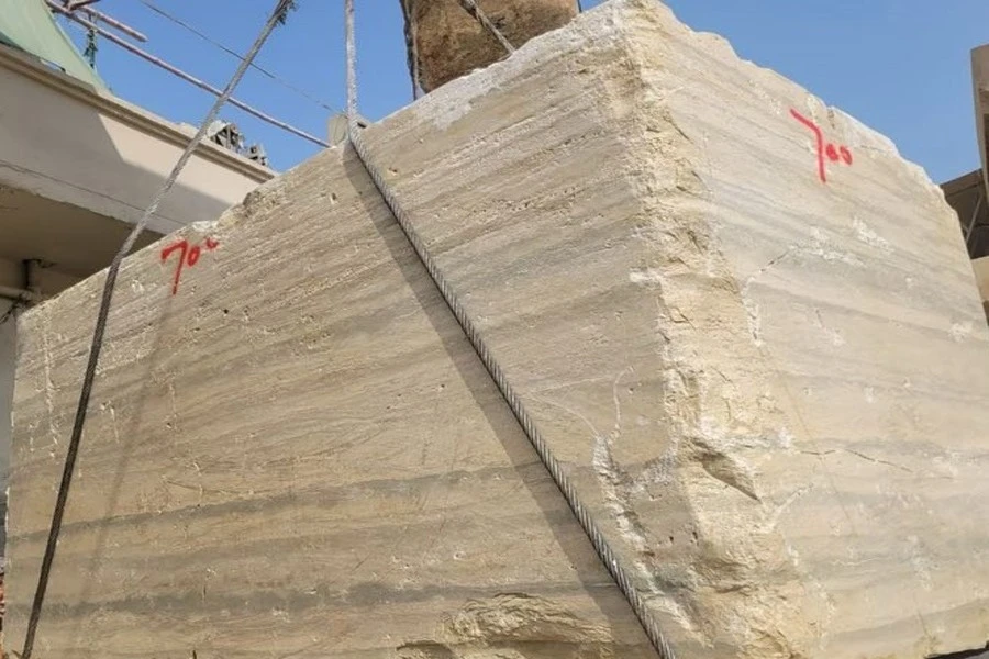 Silver Blue Travertine Block Silver Blue Travertine Block