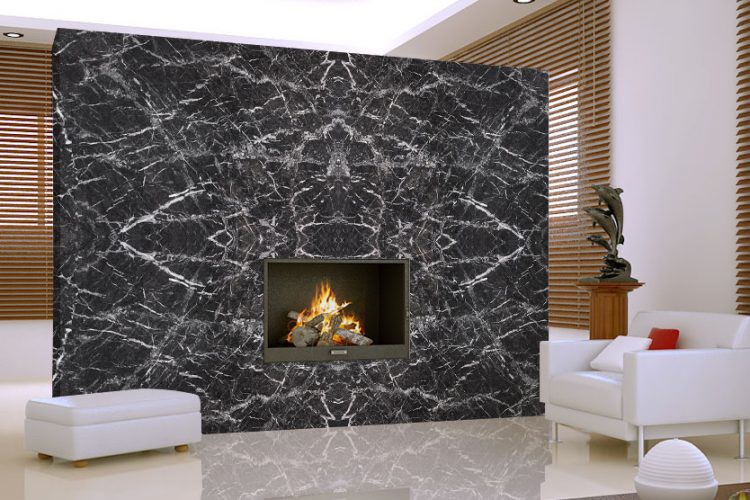 Grey Carnico Marble Fireplace Grey Carnico Marble Fireplace