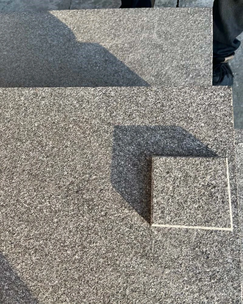 Binzhou Qing Granite Flamed Mock Up Binzhou Qing Granite Flamed Mock Up
