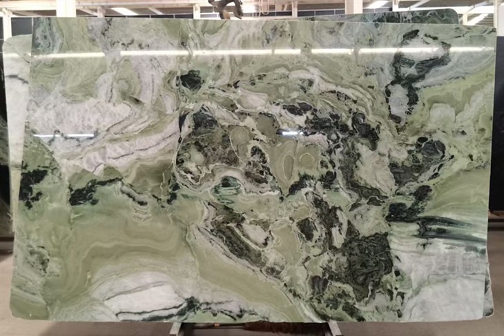 Shangari La Green Marble Cross Cut Slab