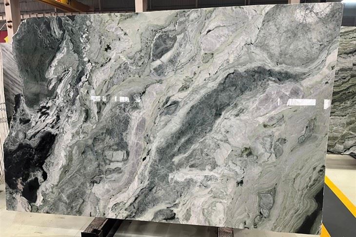 Shangari La Green Marble Slab Cross Cut