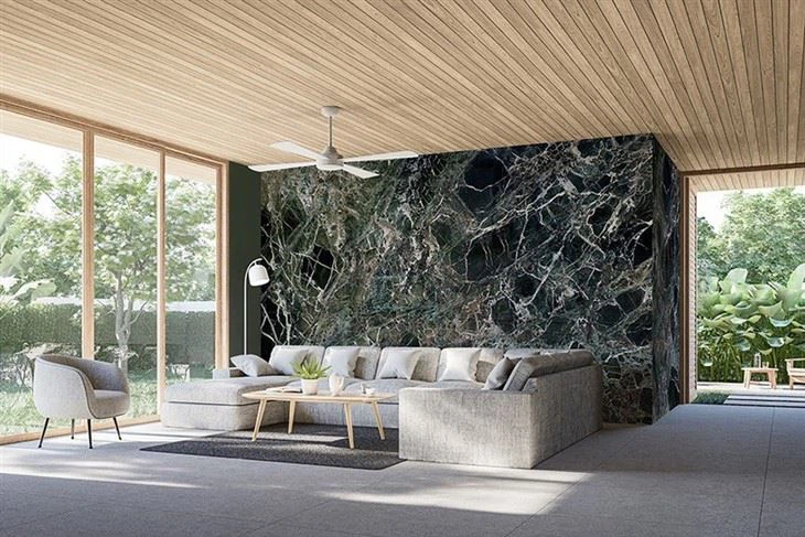 Verde Levanto Marble Wall